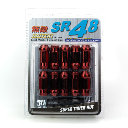 MUTEKI® SR48 Lug Nuts - Chrome Red