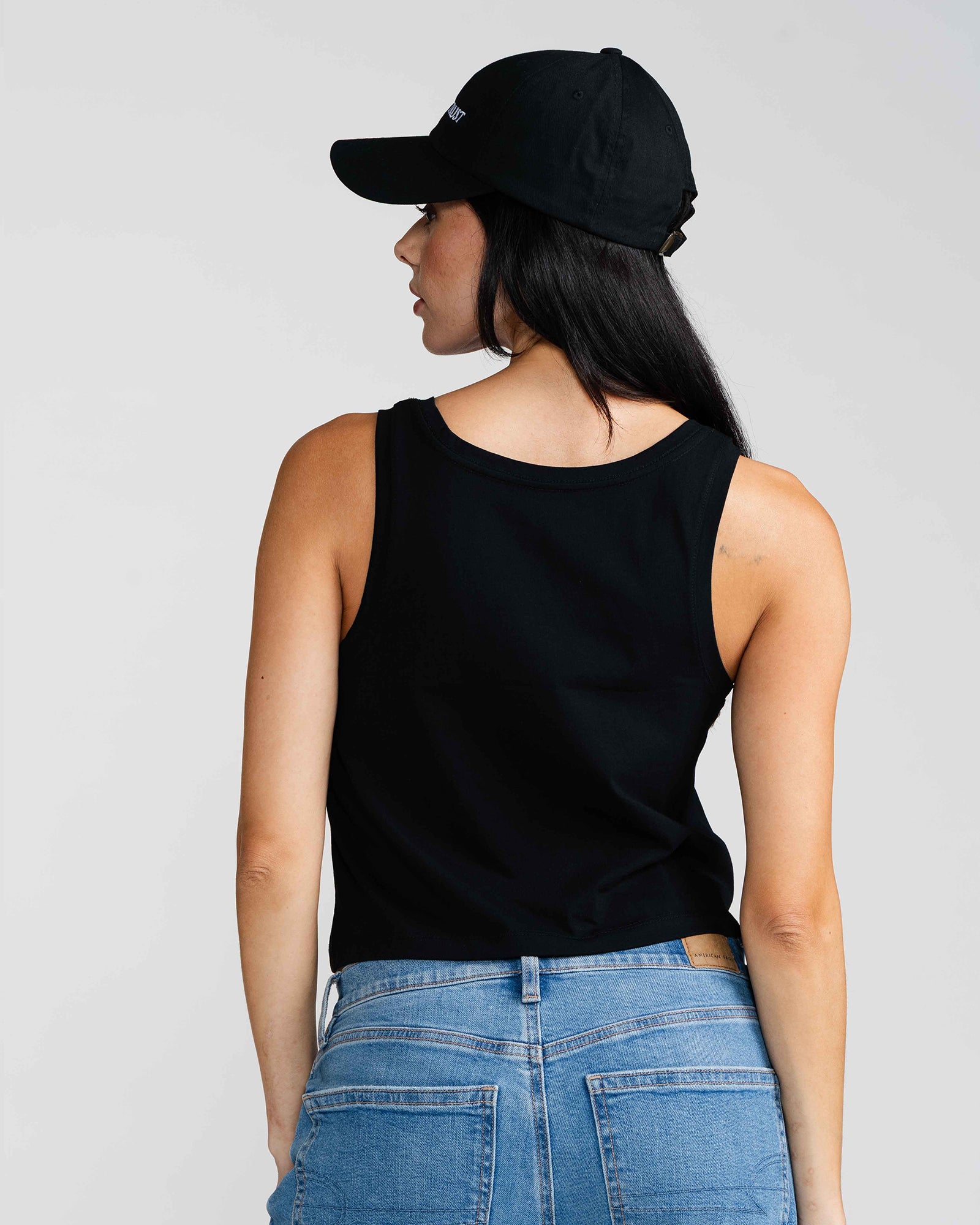 WO'S SCRIPT CROPPED TANK