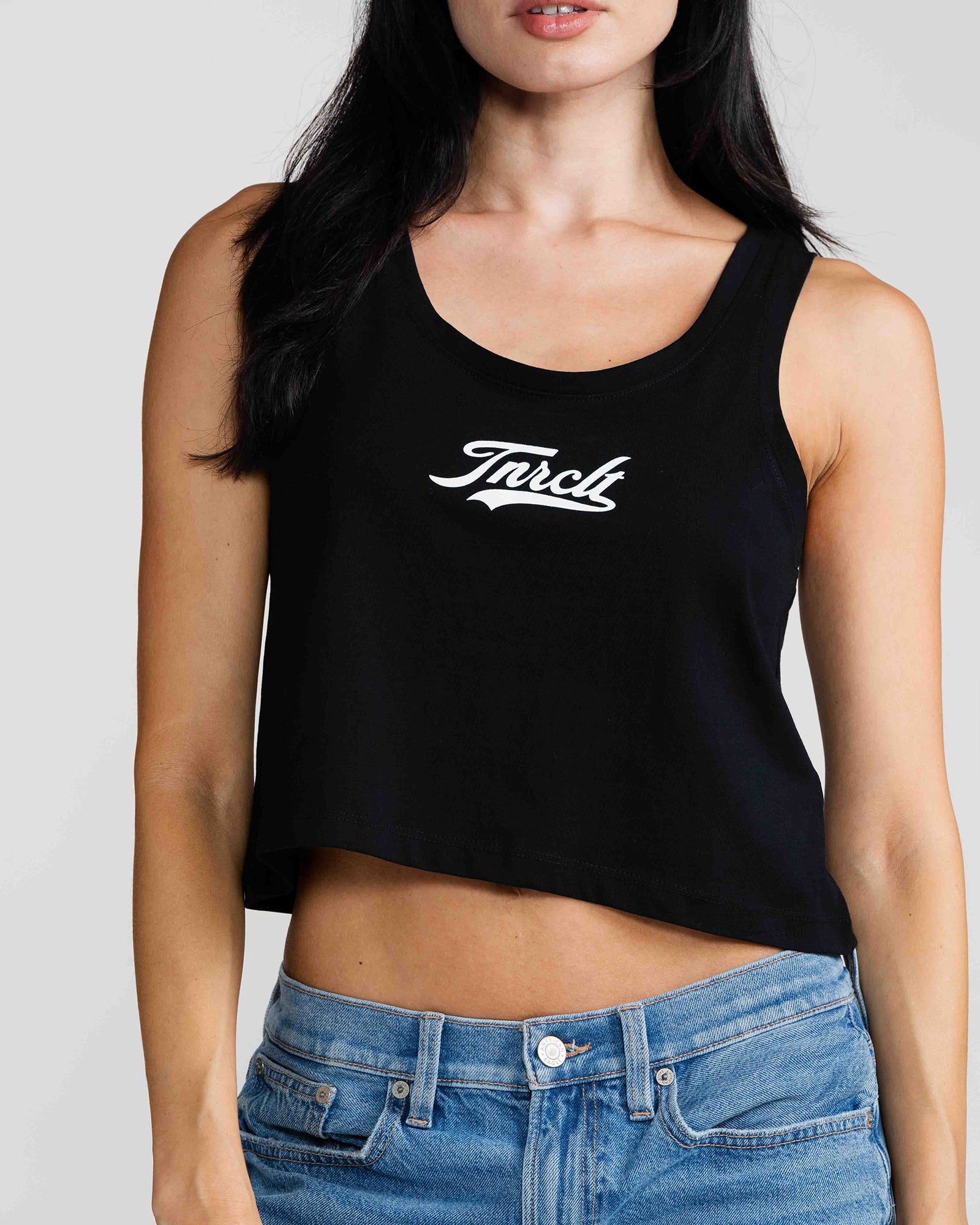 WO'S SCRIPT CROPPED TANK