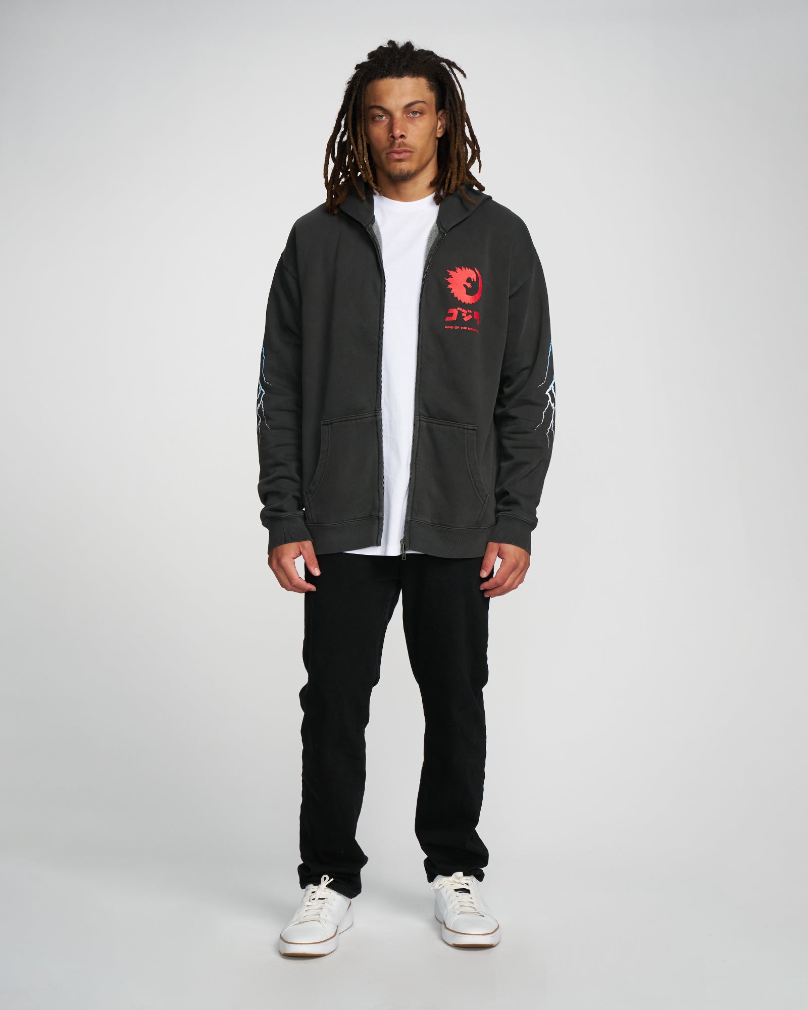 MONSTERS VINTAGE RELAXED ZIP HOODIE