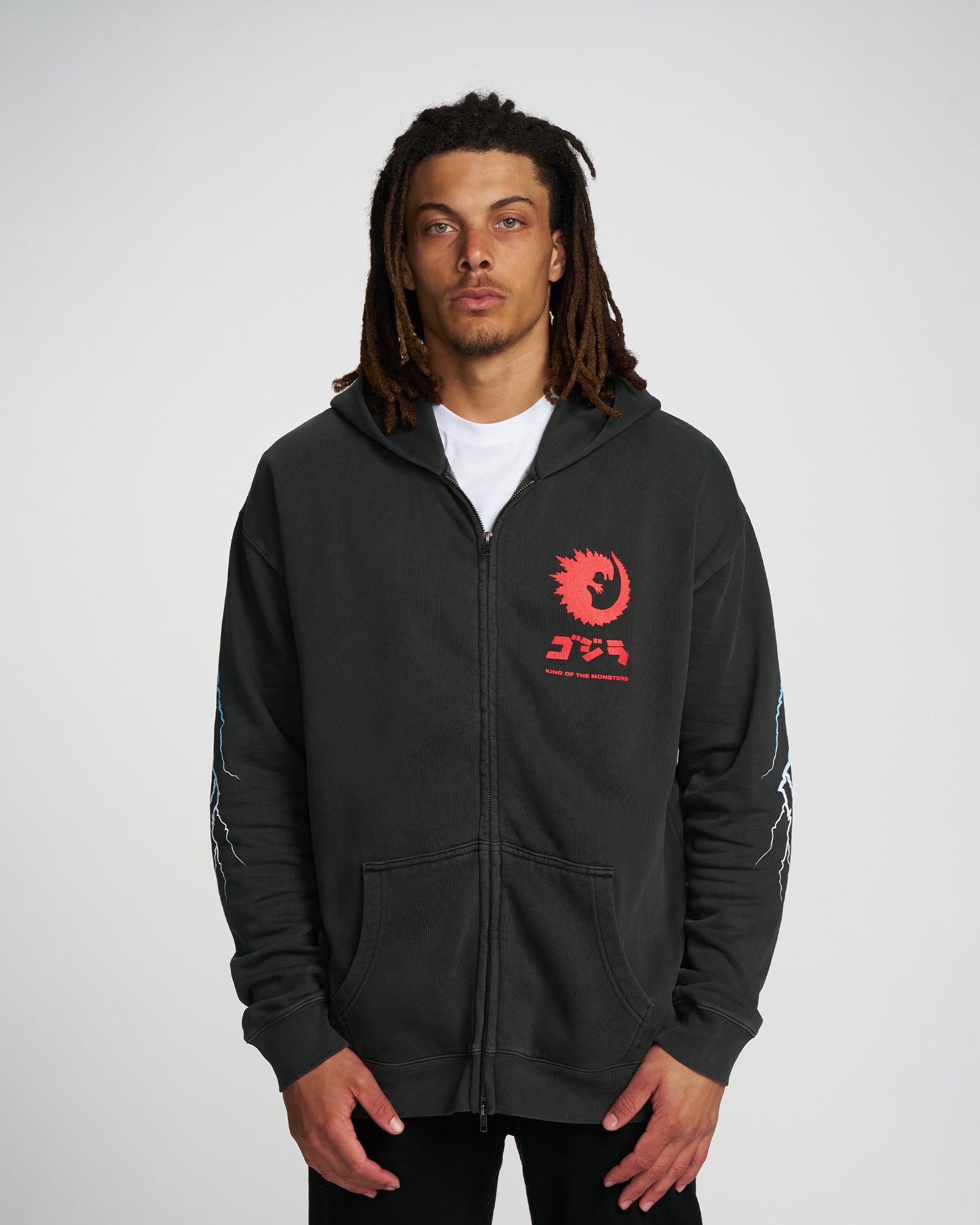 MONSTERS VINTAGE RELAXED ZIP HOODIE