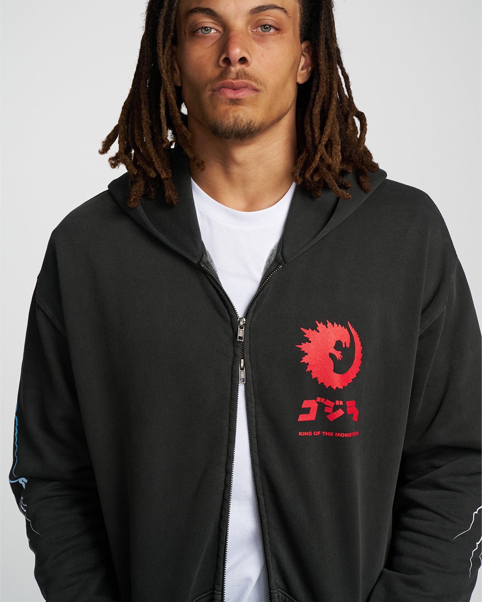 MONSTERS VINTAGE RELAXED ZIP HOODIE