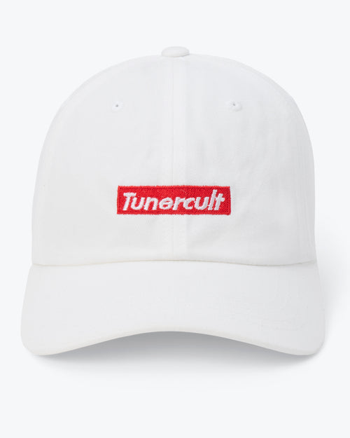 Dad Hat "Red Bar" White