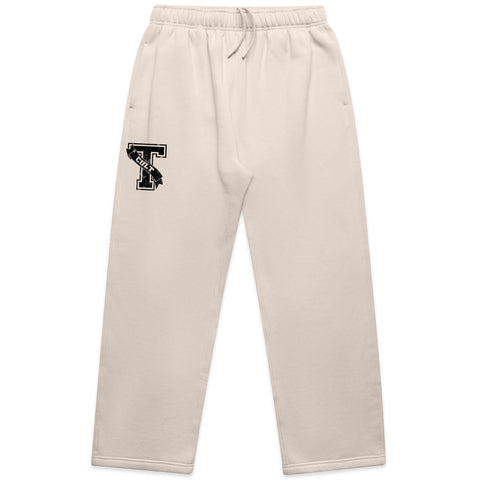 COLLEGIATE CUFFLESS RELAXED TRACKPANTS