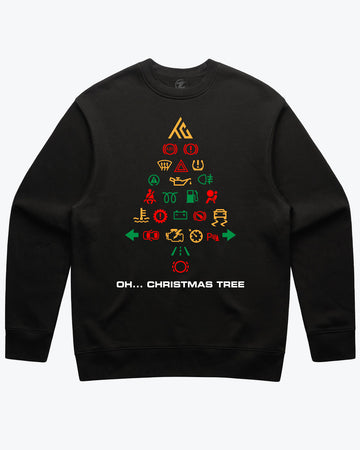 WARNING TREE CHRISTMAS SWEATER