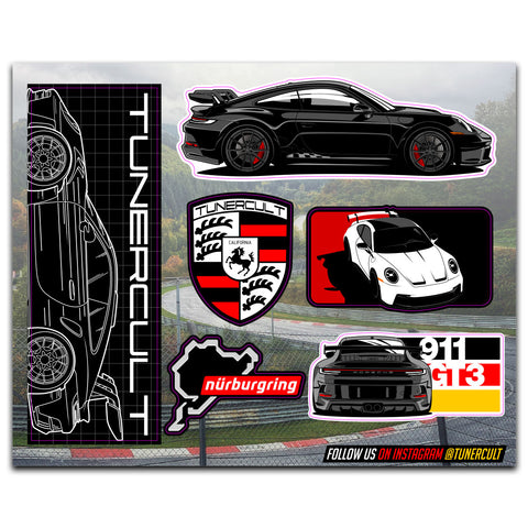 TCG46 911 GT3 STICKER SHEET