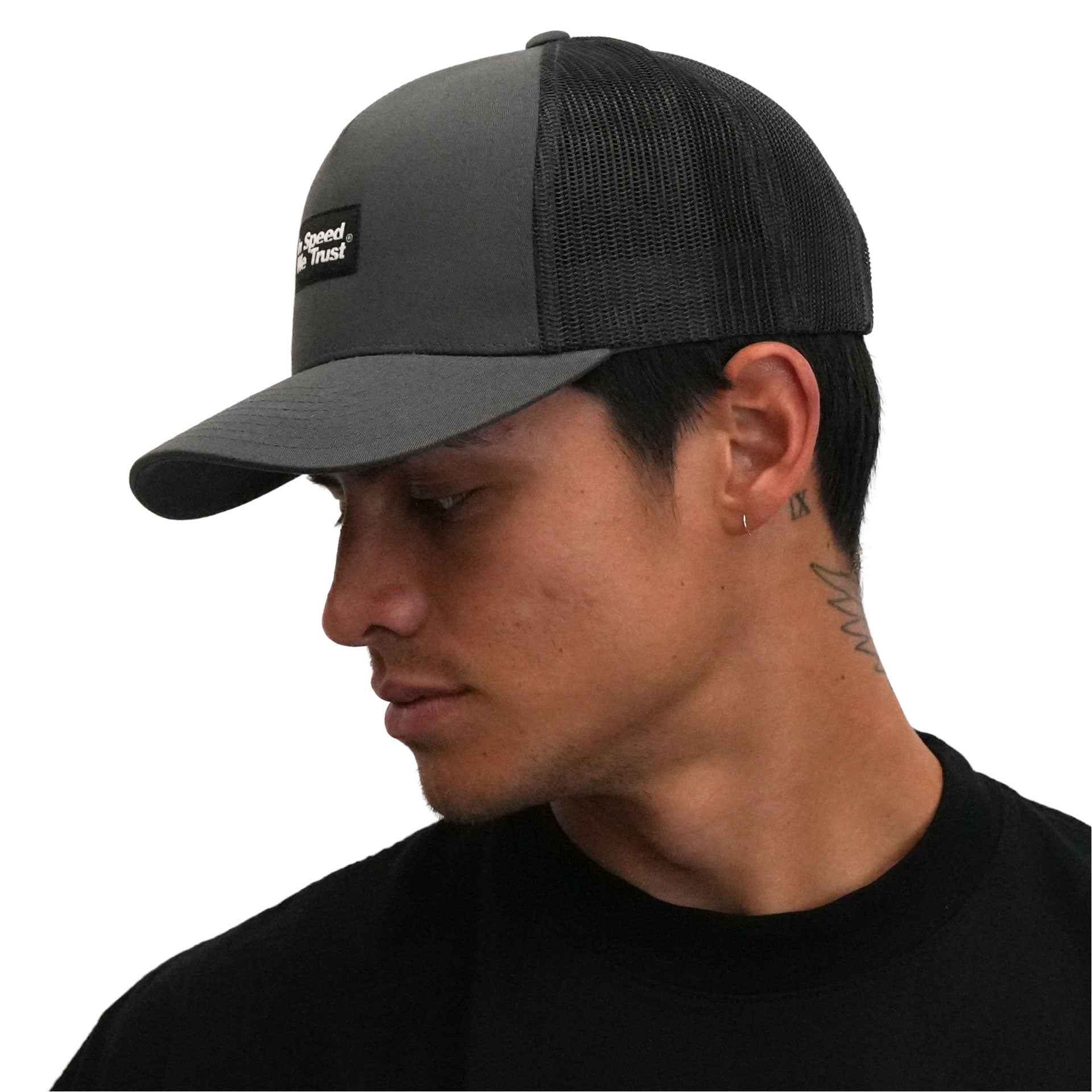Retro Trucker Cap "ISWT" Charcoal