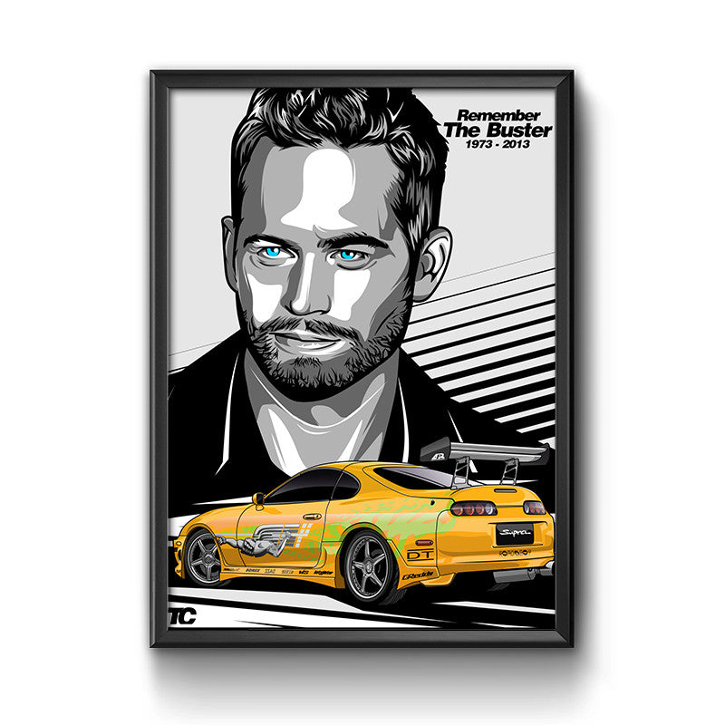 Paul Walker Fast And The Furious Poster Art